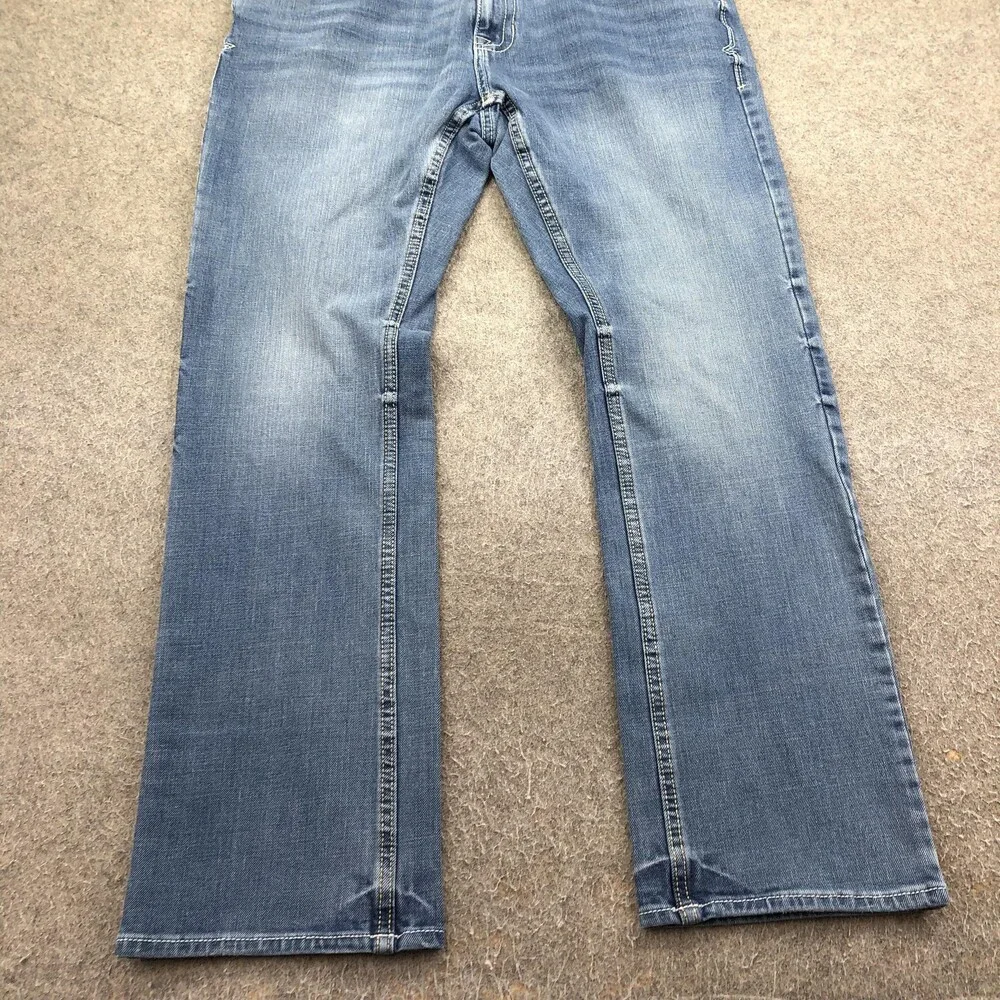 Cody James Jeans Mens 34x32 Blue Light Wash Relaxed Straight Stretch Denim